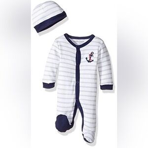 ⚓️ Luvable Friends Striped Footie with Anchor